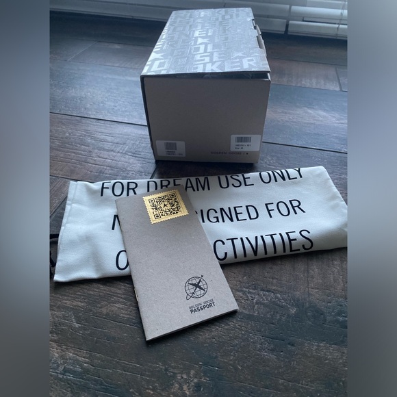 RARE! Golden Goose Ball Star distressed printed suede-trimmed leather sneakers - Picture 13 of 14